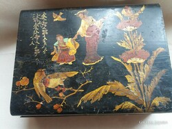 Japanese painted lacquer box