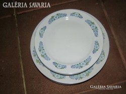 Zsolnay blue flower plate set - only large flat plates! 6 Pcs!!