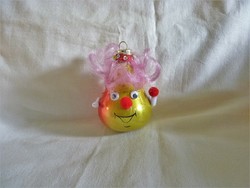 Retro-style glass handmade Christmas tree decoration - pear!