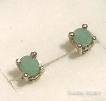Kolumbiai smaragd drágaköves ezüst fülbevaló