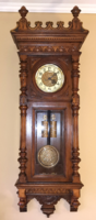 Beautiful, rare, 2 heavy Neo-Renaissance Gustav Becker wall clocks