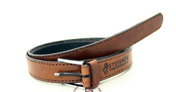 Elegant brown cowhide belt