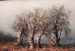 János Stéhlik (1942-2020) trees on the Tisza river