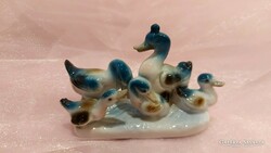Porcelain duck family