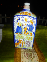 Kézzel festett butella  Habán    -szép kézműves muzeumi másolat