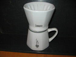 Bialetti porcelán tölcséres, szűrős, csepegtetős kávéfőző nem használt