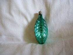 Old glass Christmas tree decoration - letter (transparent!)