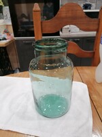 Green old mason jar 2 liters