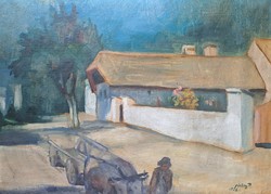 Pál Miháltz peasant life, 1926 (oil, canvas)