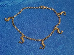 Silver dolphin bracelet or anklet