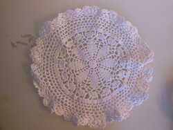 Handmade - lace - 23 cm - snow white - old - Austrian - flawless
