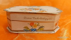 Retró régi papír doboz,Duna Csokoládégyár
