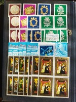 Stamp collection 12 pieces, the album shown in the picture, with similar stamps and series