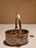 Old once silver-plated small basket