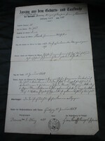 German-language, antique document from 1863, perhaps a birth certificate. Collector's item.