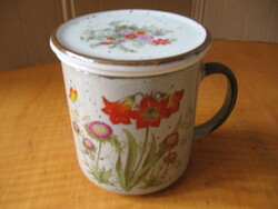 Otagiri Japanese wildflower tea mug with lid and filter