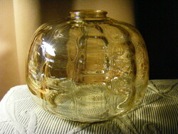 Old thick glass lampshade with ruffled edges