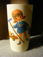 Retro műanyag gyermek fogmosó pohár