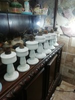 From a collection of kerosene lamps and glass jars in the condition shown in the pictures