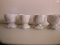 Egg cups - 4 pieces! - Marble - 5.5 x 5 cm - exclusive - thick - German - flawless