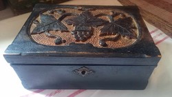 Old carved wooden box