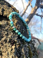 Turquoise 6 mm faceted bracelet