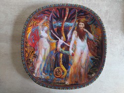 ERNST FUCHS Ádám és Éva - gyűjteményes porcelán tányér