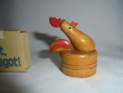 Old, retro wooden pencil sharpener - rooster - for collectors