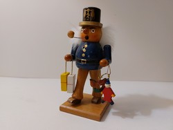 Incense wooden figure Christmas gift-bringing postman 17 cm