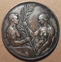 Magyar Országos Torna Szövetség . cc 1930.  31 mm  11,6 gramm . Ag Ezüst