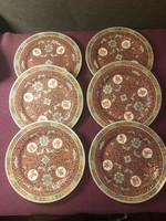 Chinese porcelain flat plate, 6 pcs