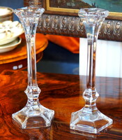 Couple with glass candlesticks