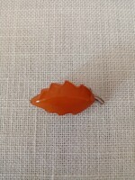 Old Russian genuine marked amber brooch - with silver pin - flawless