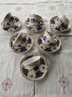 Zsolnay marie antoinette coffee set of 6 coffee cups