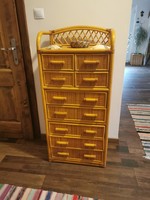 Indonesian rattan chest of drawers