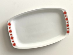 Alföldi centrum varia red sundial retro porcelain tray with red decor