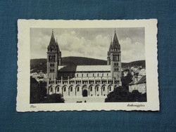 Képeslap, Pécs, Székesegyház, templom, Dóm, látkép részlet