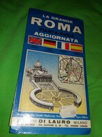 Retro Italy Rome big city tourist map unfolded 123 x 92 cm according to pictures