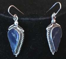 Silver - with lapis lazuli - fineness 925 - earrings - afghan