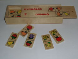 Wooden fruit dominoes