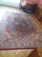 Régi kézi selyem perzsa szőnyeg, 342/246 cm-es
