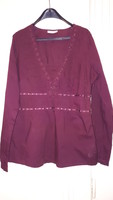Yessica burgundy women's blouse, top (40's)