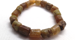 Old Tibetan jade chakra bracelet made of 5-10 mm beads