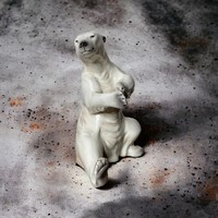 Retro nagyméretű porcelàn jegesmedve dekoráció, szobor