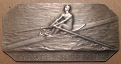 MEEOSZ Junior egyes evezés 1910 . 67x33mm 26,2g . Ag Ezüst . F2026