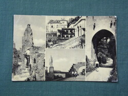 Postcard, Visegrád, castle mosaic details