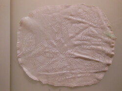 Handmade - lace - 28 x 24 cm - snow white - old - Austrian - flawless