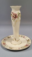 Zsolnay hand-painted butterfly porcelain candle holder