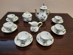 Herend Rothschild patterned porcelain coffee set, coffee set