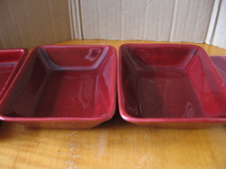Pair of Swedish porcelain burgundy bowls